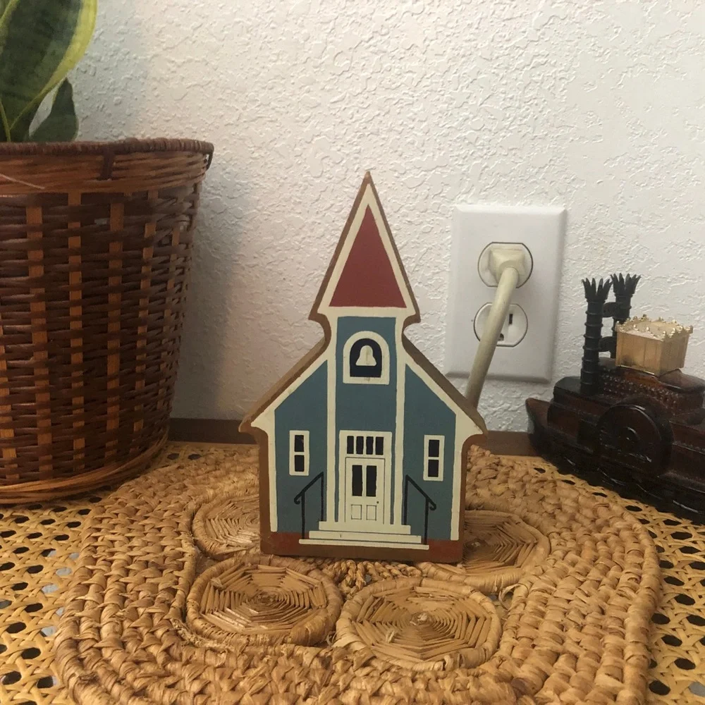 Primitive Wooden Church Wall Sitter/Plaque Vintage - Picture 2 of 11